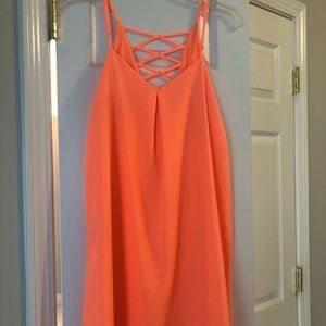 Neon Coral Pink GB Dress